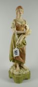Royal Dux figurines of a female farmer, number to base 1458 Condition reports provided on request by