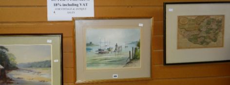 A nineteenth century coloured map entitled 'Bowles' New Medium Map of Somersetshire' together with