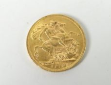 George V 1913 gold full sovereign Condition reports provided on request by email for this auction