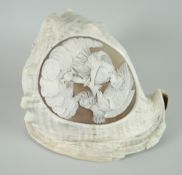 An early twentieth century cameo carved shell Condition reports provided on request by email for