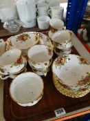 Quantity of Royal Albert 'Old Country Roses' six-piece part teaset Condition reports provided on