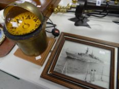 A brass encased Sestrel marine compass, photograph of Prince Charles & Princess Diana with a Royal