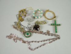 A parcel of modern gemstone set jewellery, mainly marked for 9ct gold Condition reports provided