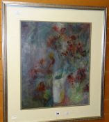 JUDITH ROSENTHAL mixed media - still life, entitled verso on Martin Tinney gallery label 'Irisis',