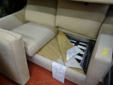 Stone upholstered coloured bed settee to match Lot 71