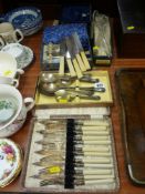 Selection of boxed and loose table cutlery