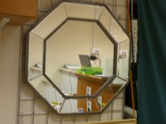 Modern octagonal mirror