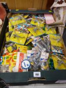 Box containing large quantity of bubblepacked retail toys etc