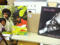 Parcel of LP records including vintage Elton John, The Jacksons, quantity of CDs