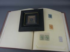 Part filled album of British and world stamps including penny variations and a framed Penny Black