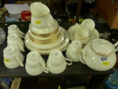 Approximately thirty piece Duchess 'Ascot' bone china tea service including teapot