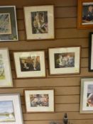 Four limited edition prints by JOHN WOODFULL, signed in pencil, dated 1987 - pub scenes