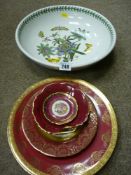Parcel of Limoges and a good size Portmeirion 'Botanic Gardens' bowl