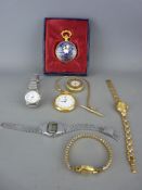 Collection of modern pocket and wristwatches