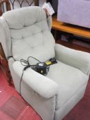 Luxury Lift green coloured rise and recline armchair E/T