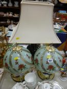 Pair of modern table lamps and another table lamp with attractive shade