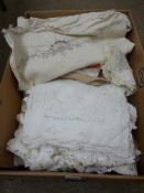 Box of table and household linen