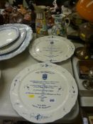 Four Rolls Royce Enthusiast's Club annual rally plates, nos. 9-12, a Wood & Son colourful jug and