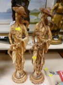 Pair of composite Chinese figures
