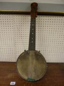 Vintage banjo labelled 'John Grey of London'