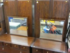 Parcel of Stag bedroom furniture - two double wardrobes and two dressing chests