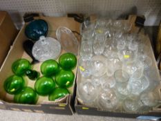 Two boxes containing large quantity of drinking glassware and other glassware