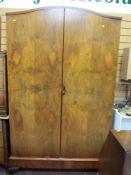 Walnut double wardrobe