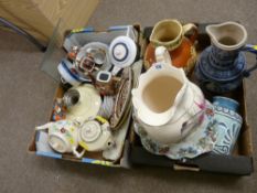 Two boxes of mixed porcelain