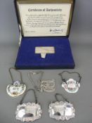 1976 limited edition silver ingot commemorating the inauguration of Concorde flights along with five