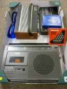 Three vintage radios, a Waddington's card game etc