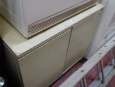 Metal two door mobile storage unit by Caymar