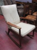 Wooden framed Parker Knoll rocking chair