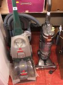 Bissell Powerwash upright deep cleaner and a Max AirMac upright vacuum cleaner E/T