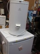 Undercounter fridge and an Indesit tabletop spinner E/T