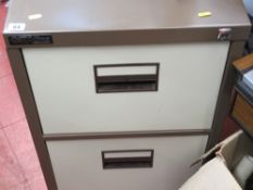 Ostaline two drawer metal filing cabinet