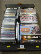 Mixed box of music CDs and DVDs, artists including Frank Sinatra, Bonnie Tyler, Gloria Gaynor etc