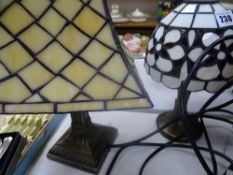 Two Tiffany style table lamps E/T