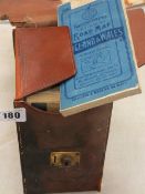 Leather cased set of twelve 'Bartholomew Road Maps of England & Wales'