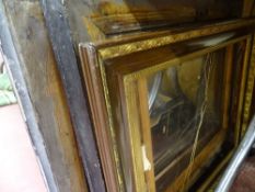 Parcel of glazed antique frames for paintings