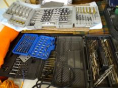 Large parcel of cased and loose drill and screwdriver bits