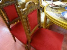 Pair of well upholstered velvet covered Edwardian drawing room chairs