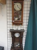 Seiko Quartz Westminster Whittington wall hanging clock and a vintage Vienna style clock