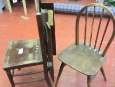 VCB patent combined bedroom chair and trouser press by V C Bond & Sons, Hackney, London plus an