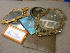 Selection of vintage wall mirrors etc