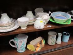 Royal Vale teaset, assorted china to include Beswick, Jasperware and Fauna