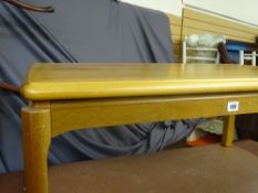 Nathan teak effect Long John coffee table