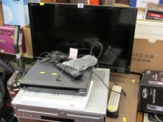 Small screen LG TV, Daewoo CD/DVD combi, Humax HD box E/T