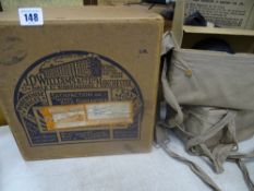 Two probably as new and in original boxes WWII gas masks and a retail box for J D Williams & Co,
