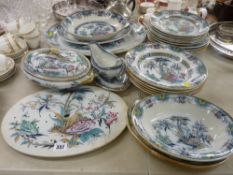 Victorian 'Milan' part dinner service with lustre and gilt decoration