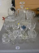Collection of cut and other glassware